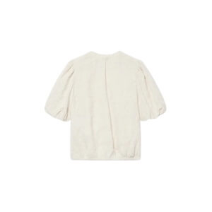 Mint Velvet Cream Cotton Textured Floral Top